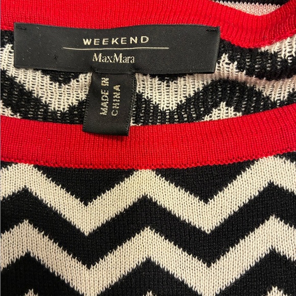 Weekend MaxMara Black and White Stripe Tacco Knit Sweater Dress Size M - Picture 5 of 5